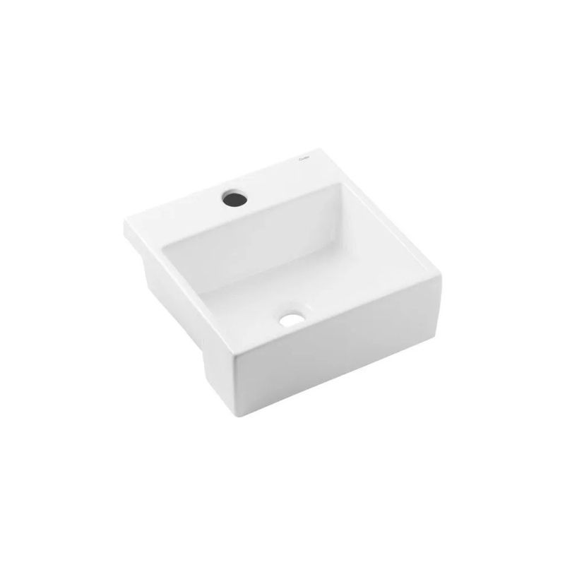 Cuba de Semi Encaixe Quadrada Branco 41x41cm Q2 Basic - Celite Cuba de Semi Encaixe Quadrada Branco 41x41cm Q2 Basic - Celite