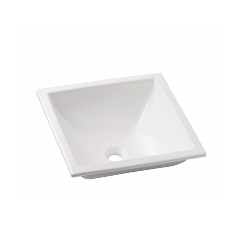 Cuba de Sobrepor/Embutir Q3 Basic 41x41cm Branco - Celite Cuba de Sobrepor/Embutir Q3 Basic 41x41cm Branco - Celite