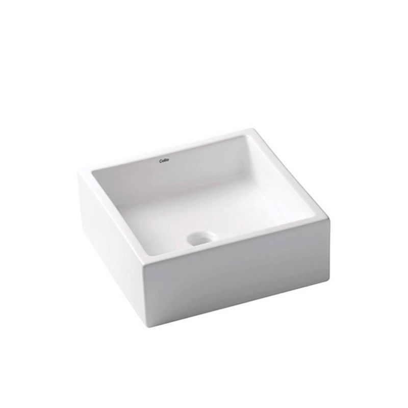 Cuba de Apoio Quadrada Branco 35x35cm Q5 - Celite Cuba de Apoio Quadrada Branco 35x35cm Q5 - Celite