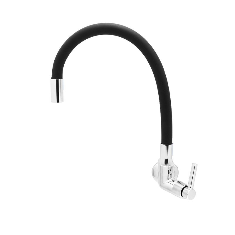Torneira para Cozinha de Parede Bica Móvel 1/4´ Volta Preta - Bognar Torneira para Cozinha de Parede Bica Móvel 1/4´ Volta Preta - Bognar