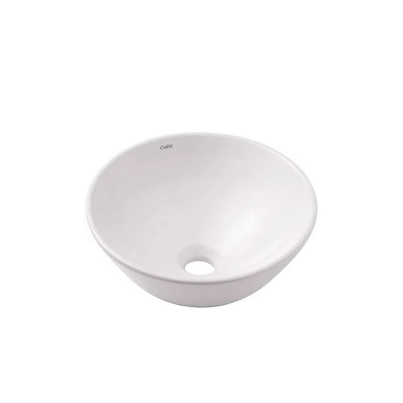 Cuba de Apoio Redonda Branca 35cm Basic R1 - Celite Cuba de Apoio Redonda Branca 35cm Basic R1 - Celite