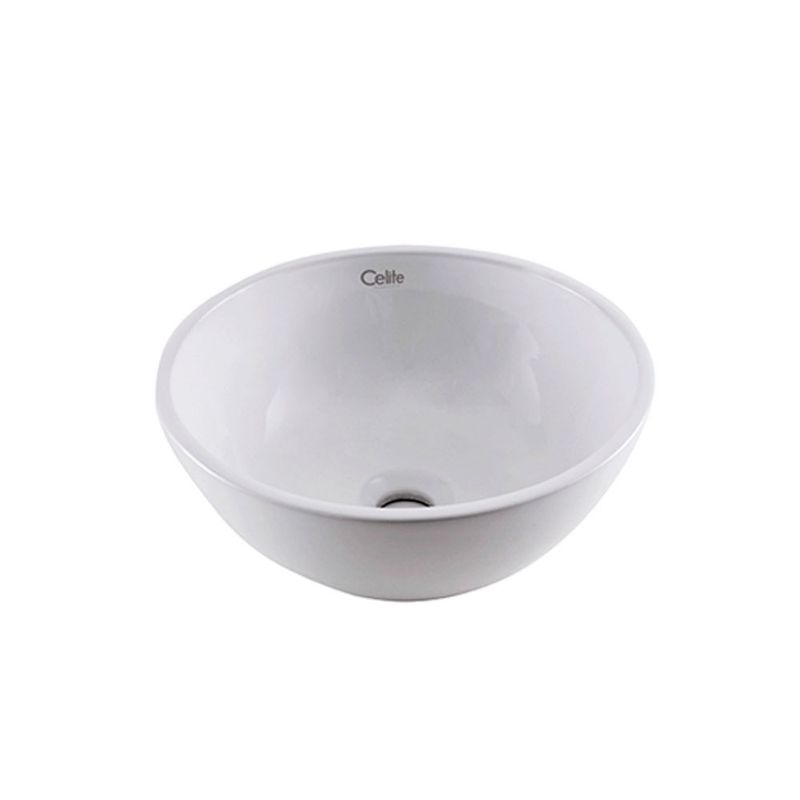 Cuba de Apoio Redonda Branca 37cm R2 Curve - Celite Cuba de Apoio Redonda Branca 37cm R2 Curve - Celite