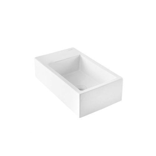 Cuba de Apoio Retangular Branco 44x26cm Curve1 - Celite