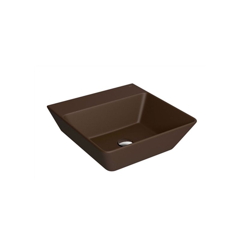 Cuba de Apoio Quadrada Marrom Fosco 42cm L.270.22 - Deca Cuba de Apoio Quadrada Marrom Fosco 42cm L.270.22 - Deca