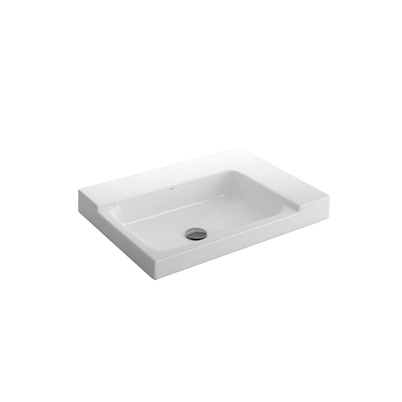 Cuba de Sobrepor Retangular com Mesa Dupla Branco 41x56cm - L.1032.17 - Deca Cuba de Sobrepor Retangular com Mesa Dupla Branco 41x56cm - L.1032.17 - Deca