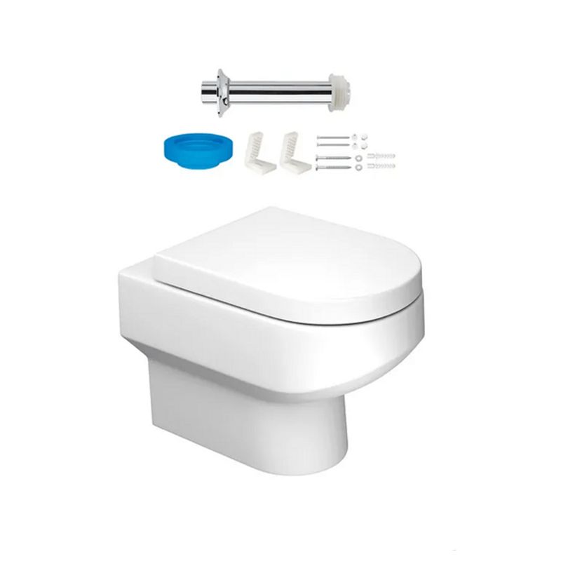 Kit Vaso Sanitário Convencional Deca Carrara Com Assento e Acessórios Branco Kit Vaso Sanitário Convencional Deca Carrara Com Assento e Acessórios Branco