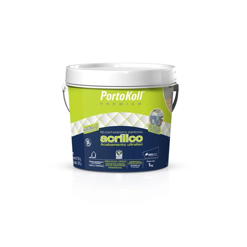 Rejunte Acrílico Premium Areia 1KG 96656 - Portokoll Rejunte Acrílico Premium Areia 1KG 96656 - Portokoll