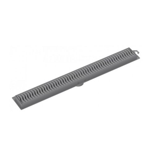 Ralo Linear Flat com Grelha 70cm Cinza - Tigre