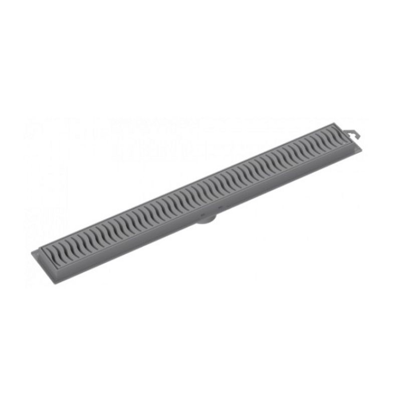 Ralo Linear Flat com Grelha 70cm Cinza - Tigre Ralo Linear Flat com Grelha 70cm Cinza - Tigre