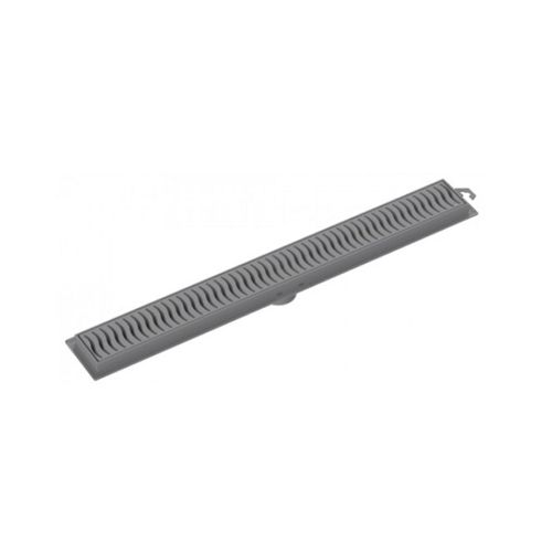 Ralo Linear Flat com Grelha 90cm Cinza - Tigre