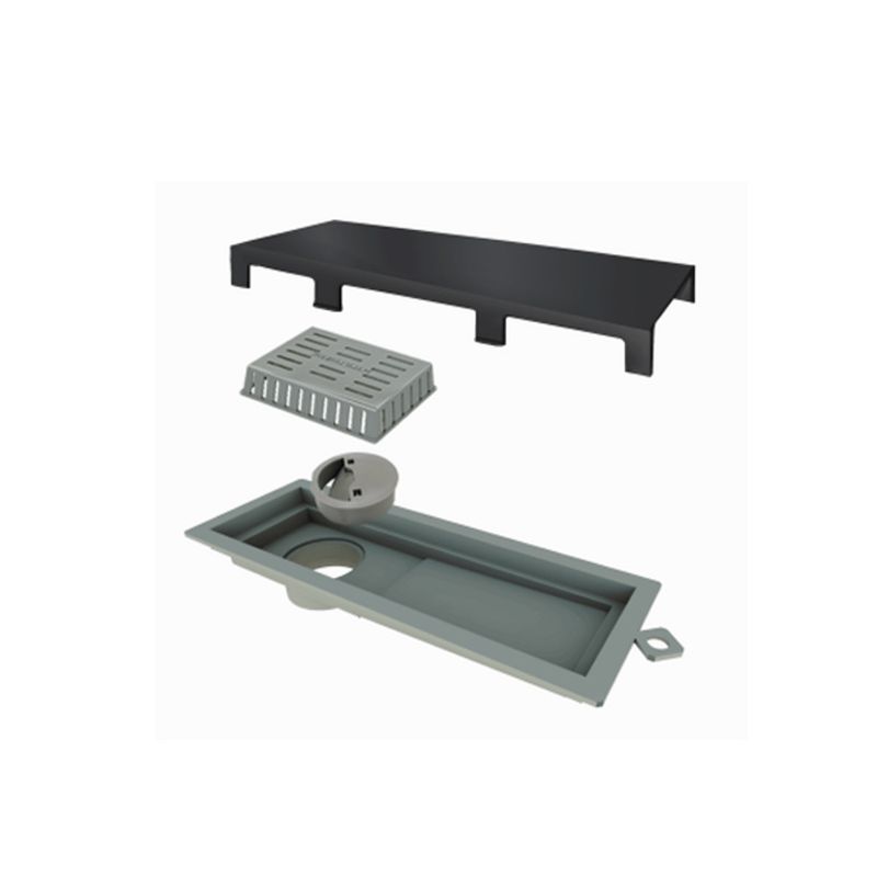 Ralo Linear Tiny com Tampa Inox Black Matte Elleve 25cm - Ralo Linear Ralo Linear Tiny com Tampa Inox Black Matte Elleve 25cm - Ralo Linear