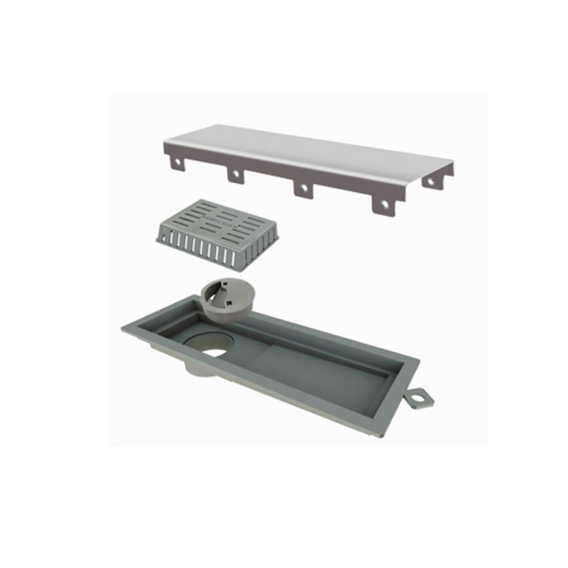 Ralo Linear com Tampa inox 25cm Elleve Tiny Escovado Ralo Linear com Tampa inox 25cm Elleve Tiny Escovado