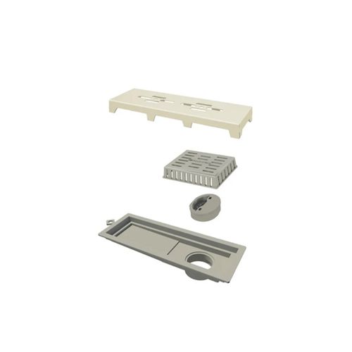 Ralo Linear Novii com Tampa ABS Bege 25cm - Ralo Linear