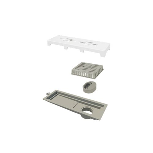 Ralo Linear Novii com Tampa ABS Branco 25cm - Ralo Linear