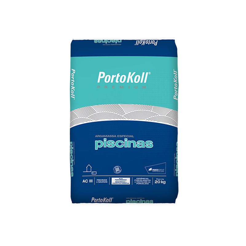 Argamassa ACIII para Piscina 20kg Cinza 85504 - Portokoll Argamassa ACIII para Piscina 20kg Cinza 85504 - Portokoll