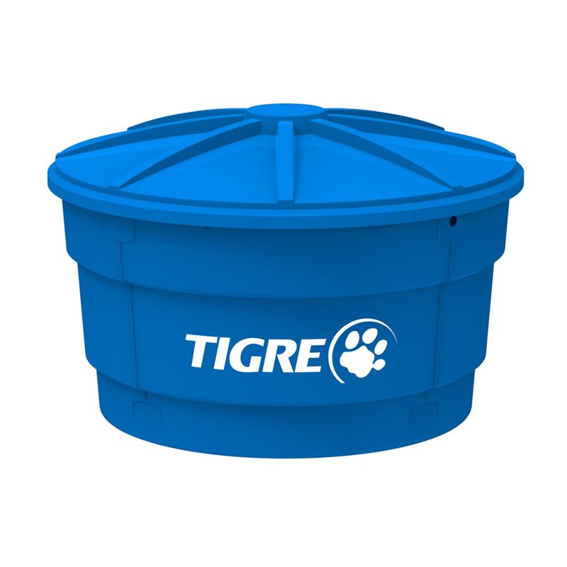 Caixa Dagua 500 Litros de Polietileno Azul com Tampa - Tigre