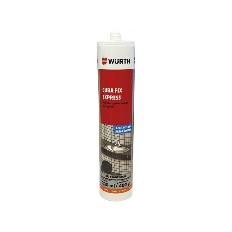 Adesivo Cuba Fix Express 230ML/400G W-Max Branco 0892327101 - Wurth Adesivo Cuba Fix Express 230ML/400G W-Max Branco 0892327101 - Wurth