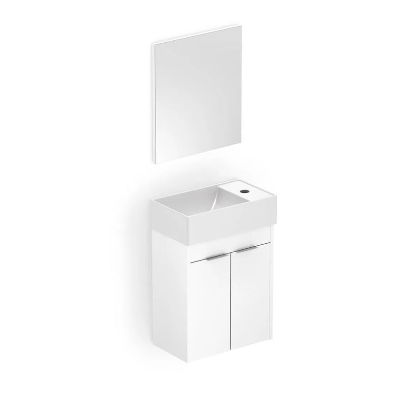 Gabinete para Banheiro com Espelho Saveiro 40x22cm Branco - Celite
