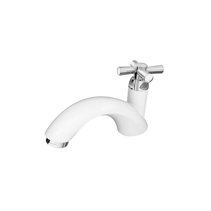 Torneira de Plástico para Banheiro de Bancada Bica Baixa Branca com Cromada Cross - Tigre Torneira de Plástico para Banheiro de Bancada Bica Baixa Branca com Cromada Cross - Tigre