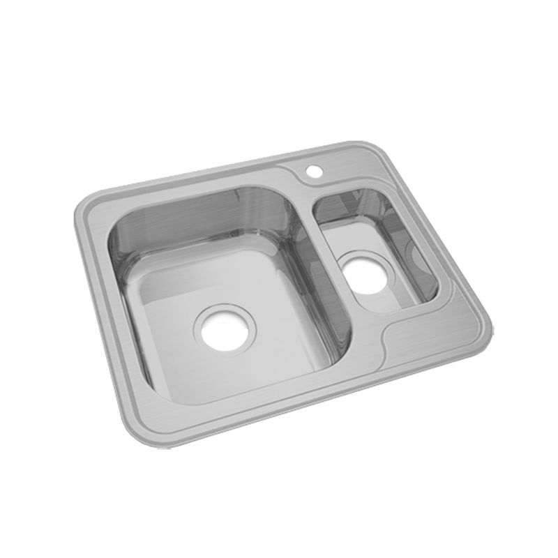 Cuba Dupla de Embutir CS-34/CS-15 Inox Escovada 100x51 4.1/2´ - Mekal Cuba Dupla de Embutir CS-34/CS-15 Inox Escovada 100x51 4.1/2´ - Mekal