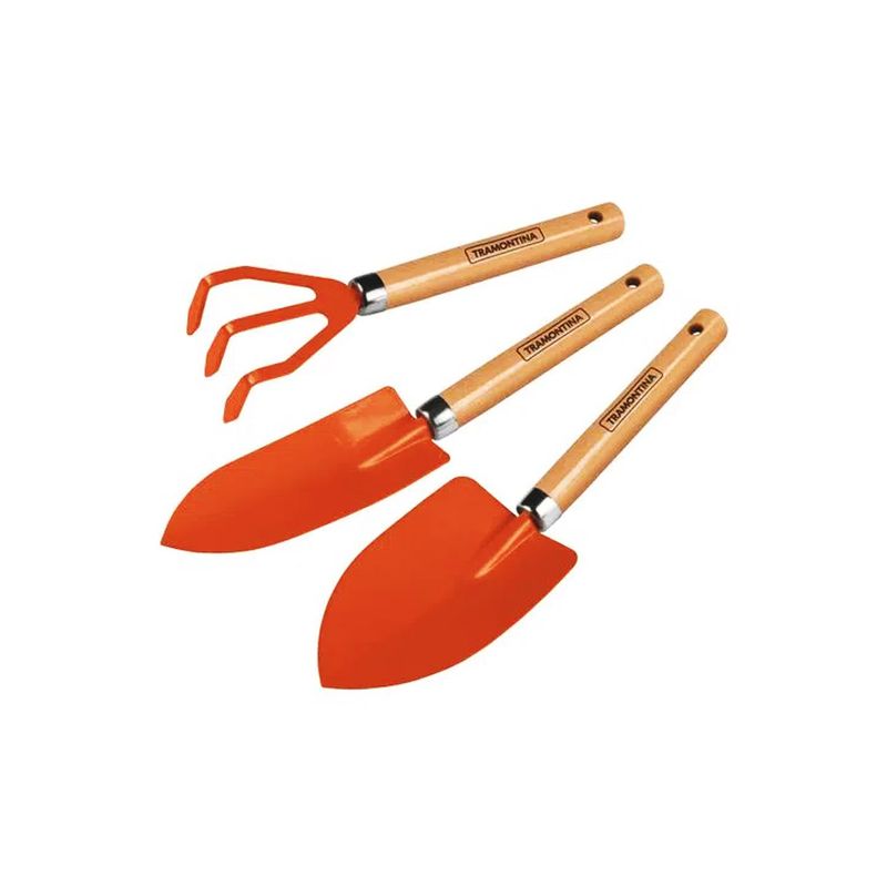 Conjunto para Jardim 3 Peças com Cabo de Madeira 78100/801 - Tramontina Conjunto para Jardim 3 Peças com Cabo de Madeira 78100/801 - Tramontina
