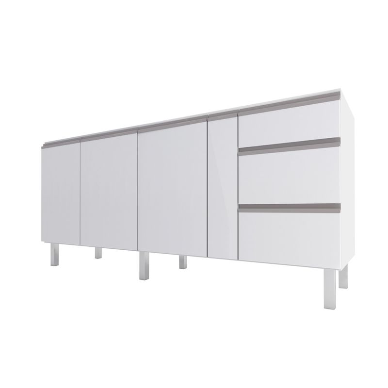 Gabinete para Cozinha Aço Gaia Flat 2,00m Branco - Cozimax Gabinete para Cozinha Aço Gaia Flat 2,00m Branco - Cozimax