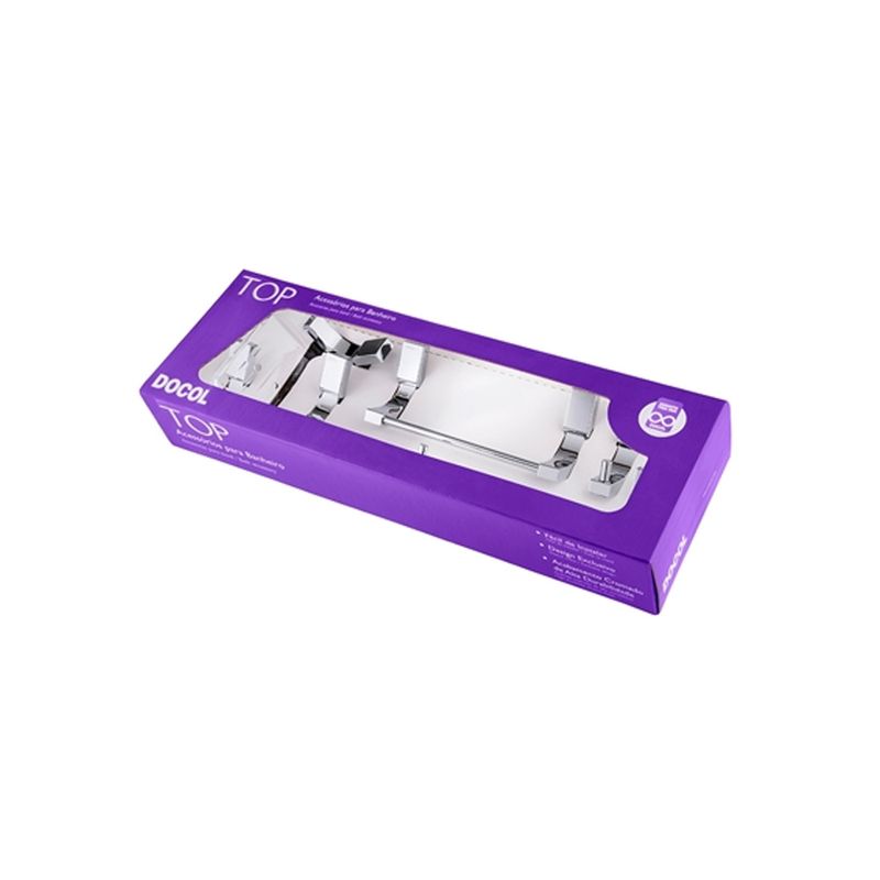 Kit de Acessórios para Banheiro 5 Peças Top 00552906 - Docol Kit de Acessórios para Banheiro 5 Peças Top 00552906 - Docol