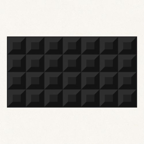 Revestimento Brilhante AR55957 Cube Nero 33x60cm - Embramaco