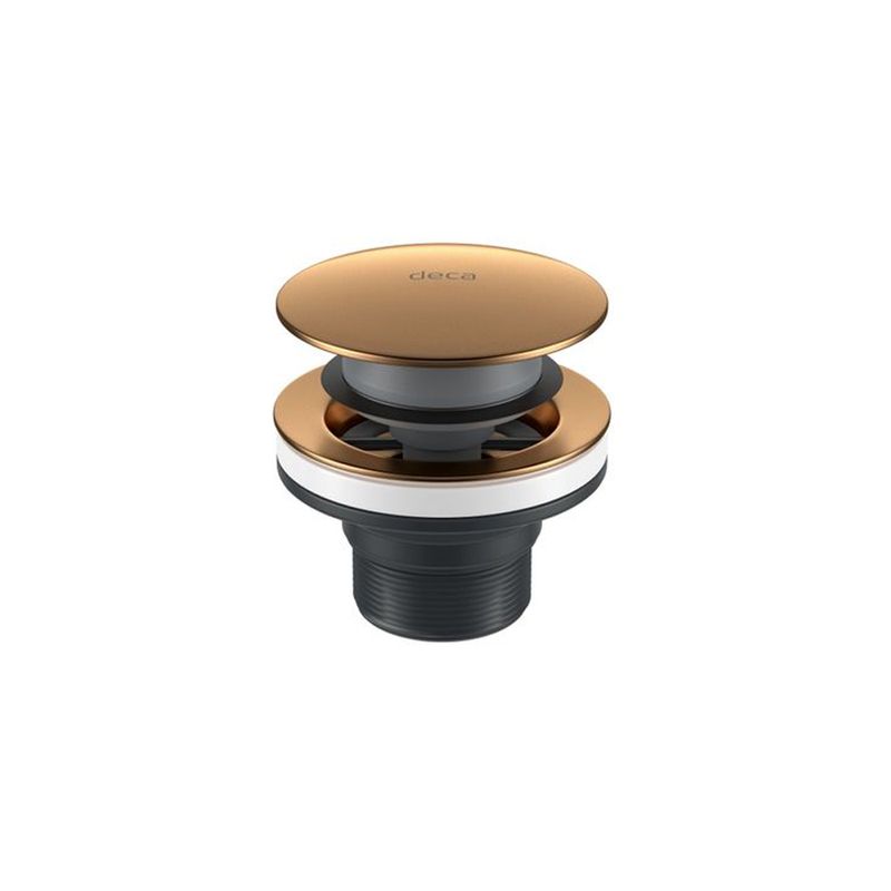Válvula de Escoamento para Banheiro com Tampa Click Gold Matte - Deca Válvula de Escoamento para Banheiro com Tampa Click Gold Matte - Deca