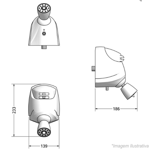 Ducha Jet 4BCA/CROM 220v 6800w 7540156 Lorenzetti