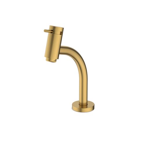 Torneira de Lavatório com Bica Baixa Basic Gold Matte - Celite