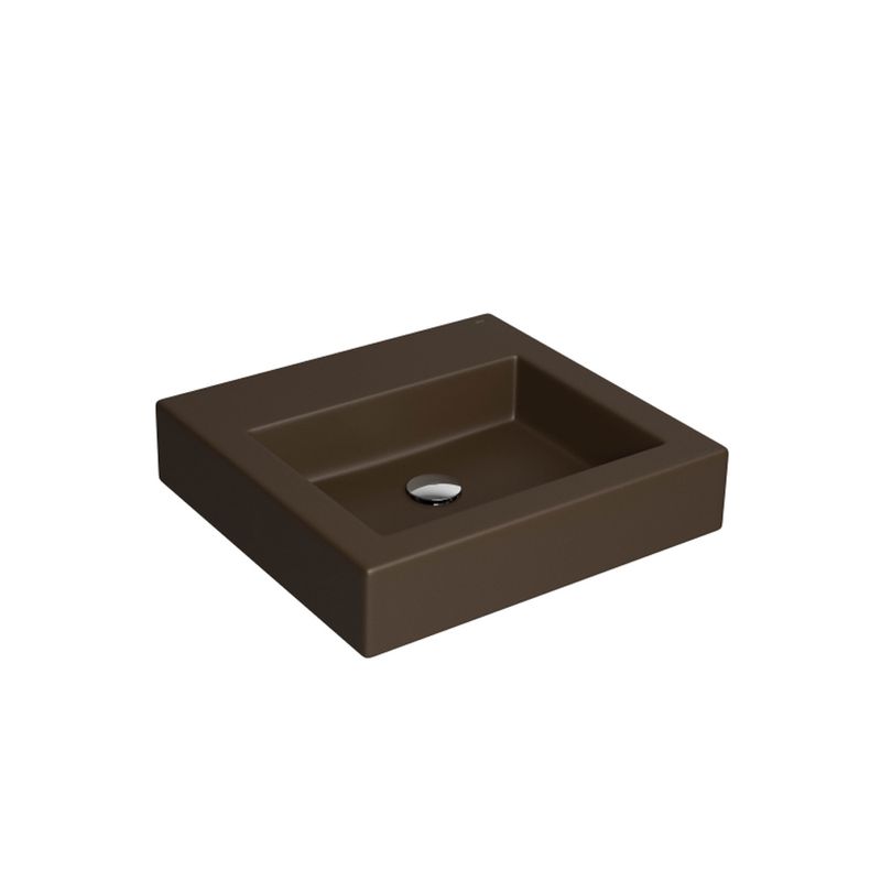 Cuba de Apoio Quadrada Marrom Fosco 43cm L.737.22 - Deca Cuba de Apoio Quadrada Marrom Fosco 43cm L.737.22 - Deca