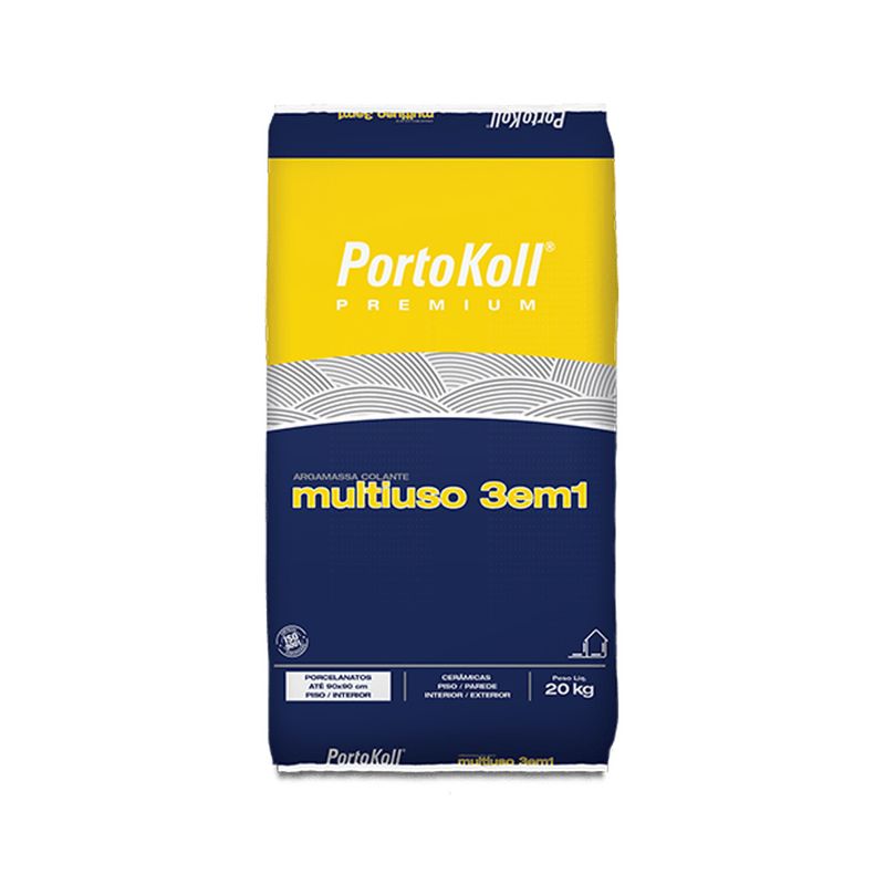 Argamassa AC II Colante Multiuso 3 em 1 Saco de 20KG 96220 - Portokoll Argamassa AC II Colante Multiuso 3 em 1 Saco de 20KG 96220 - Portokoll