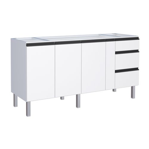 Gabinete em Aço Gaia Flat para Cozinha 1,80m Branco - Cozimax