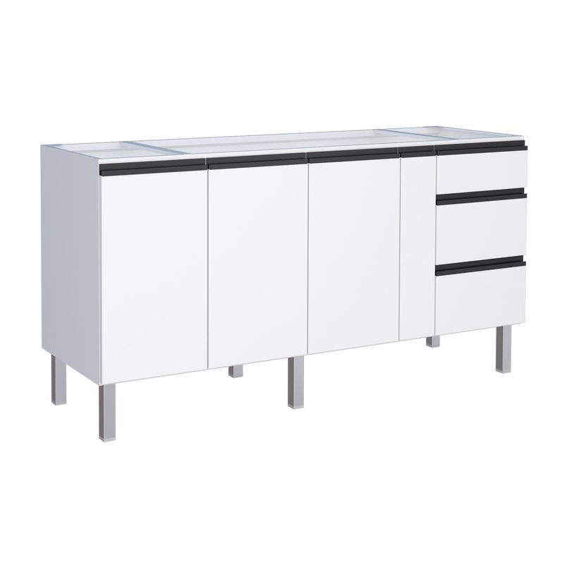 Gabinete em Aço Gaia Flat para Cozinha 1,80m Branco - Cozimax Gabinete em Aço Gaia Flat para Cozinha 1,80m Branco - Cozimax