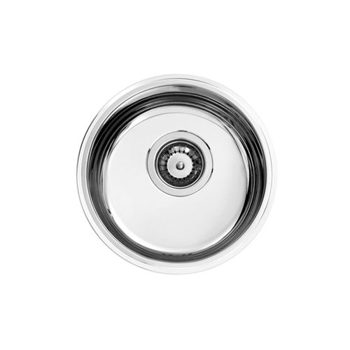 Cuba Inox 30x14cm Riva Brilhante de Embutir Redonda Com Válvula 4.1/2´ - Docol