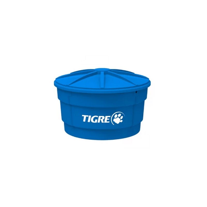 Caixa Dagua 1.000 Litros de Polietileno Azul com Tampa - Tigre Caixa Dagua 1.000 Litros de Polietileno Azul com Tampa - Tigre