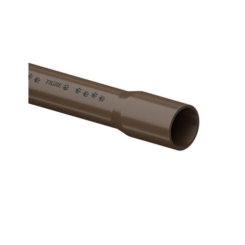 Cano PVC Soldável Tigre Marrom 110mm 4´ por Metro