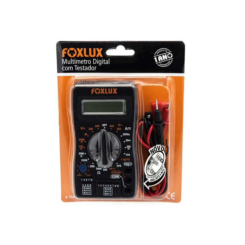 Multímetro Digital com Testador - Foxlux