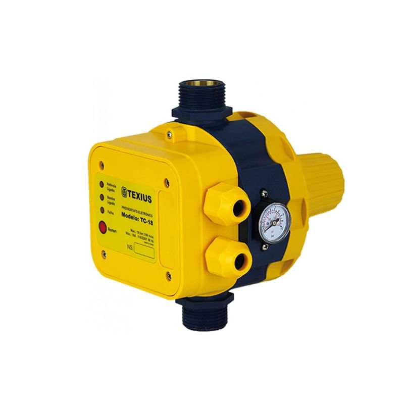Pressostato Bivolt com Fluxostato e Válvula Retentora TC-18 Texius Pressostato Bivolt com Fluxostato e Válvula Retentora TC-18 Texius