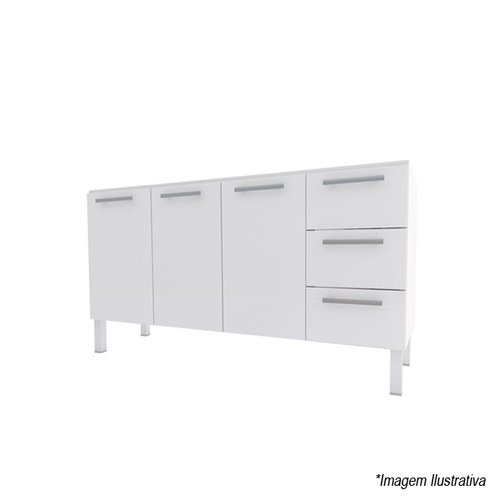 Gabinete para Cozinha Vênus Flat 1,80m  Branco - Cozimax