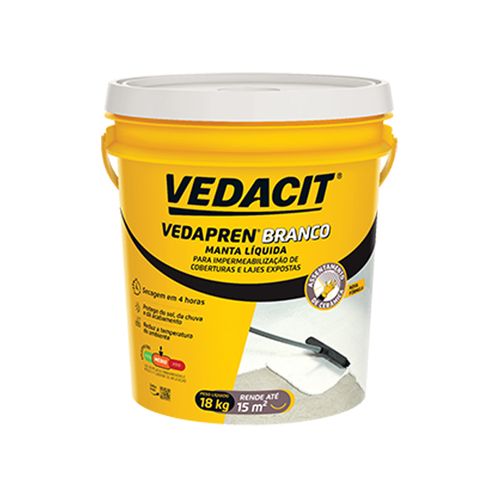 Manta Líquida Acrílica Vedapren Branco 18kg Vedacit