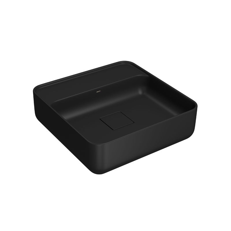 Cuba De Apoio Quadrada com Mesa 40x40 Cm Slim Ébano Fosco Deca L.11040.M.94 Cuba De Apoio Quadrada com Mesa 40x40 Cm Slim Ébano Fosco Deca L.11040.M.94