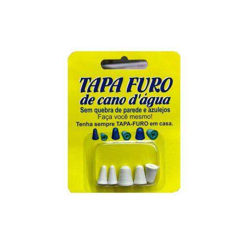 Tapa Furo para Cano d'Água Branco 5un Oidic