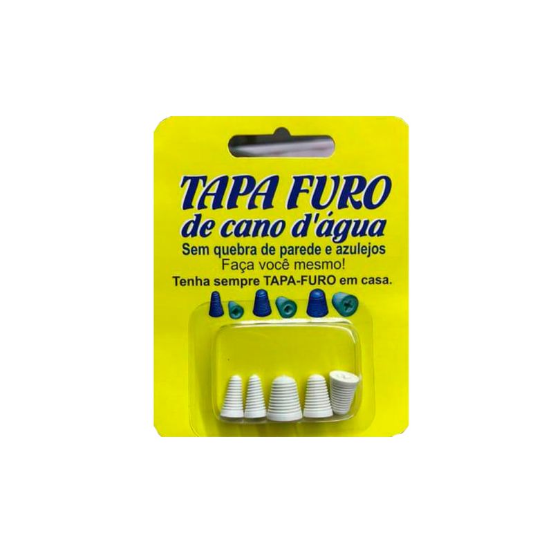 Tapa Furo para Cano d'Água Branco 5un Oidic Tapa Furo para Cano d'Água Branco 5un Oidic