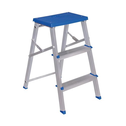 Escada Banqueta 3 Degraus De Alumínio Até 120kg 5107 - Mor