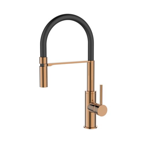 Misturador Monocomando para cozinha Mesa Bica móvel Rose Gold Dublin - Jiwi