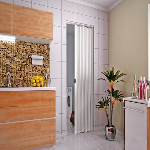 Porta Sanfonada PVC 80x210cm Branca - Plasbil