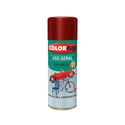 Tinta Spray Uso Geral Acabamento Brilhante Cor Vermelho Solar 56091 400ml - Colorgin
