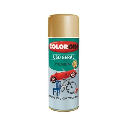 Tinta Spray Uso Geral Acabamento Brilhante Cor Bege Mediterrâneo 55271 400ml - Colorgin